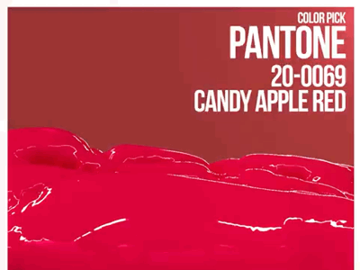 Pantone Candy Apple Red animation motiongraphics trapcode