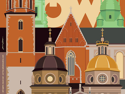 Retro Travel Poster Detail of Cathedral design geometric illustration minimal poster retro vector