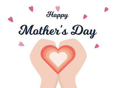 Happy mothers Day design flat illustration minimal mothers day flyer poster vector