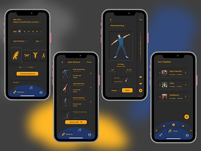 Gym App UI Design minimal ui ux web