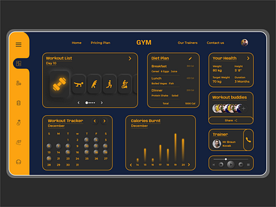 Gym Dashboard Design