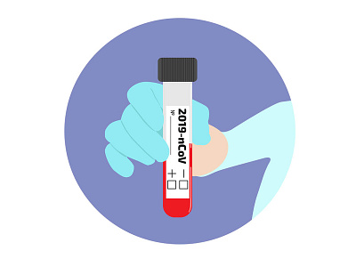 Test tube for coronavirus in a doctor's hand. coronavirus covid 19 illustration pandemic test tube vector