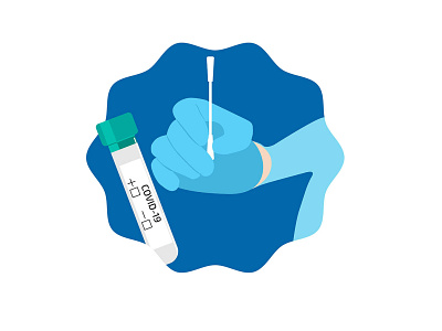 A coronavirus nose test in the doctor’s hand.