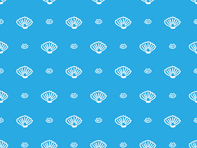 Beautiful seamless pattern on the marine theme with shells.