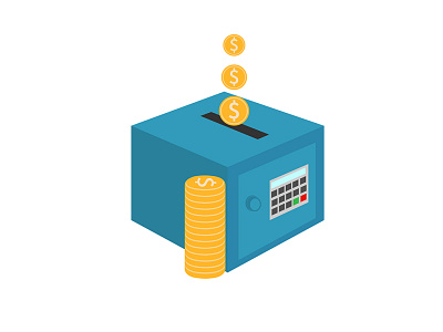 Safe for storing money. Volumetric vector illustration. covid 19 illustration money safe vector volumetric