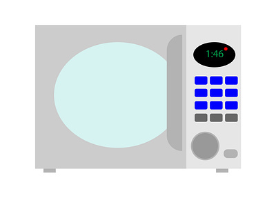 The microwave is gray. Isolate vector illustration. food illustration kitchen microwave vector
