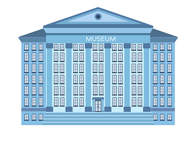 Vector illustration of a museum building. Historic building ю building illustration museum vector