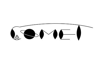 Comet logo. Letters and icon. Letter black comet. comet illustration logo logodesign logotype vector