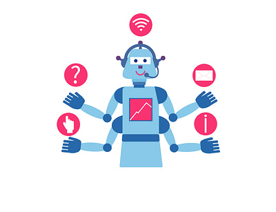 Chatbot concept. Bot answers questions from several users. ask bot chatbot concept illustration online robot support vector