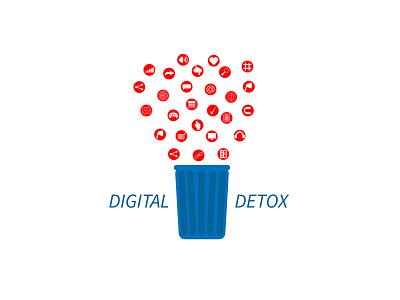 Concept illustration of digital hygiene, digital detox.