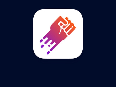 fist app icon design dribbble fish logo fist fistbump flat gradient hand icon illustration logo minimal vector web