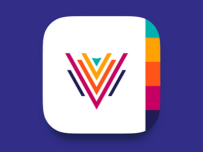 Variation app icon app icon app logo colorful icon icons line v logo vline art