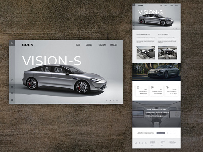 A SONY's Vision-S homepage consept automobile car concept electric car figma homepage interface interface design interface designer layout ui ui design uiux website website concept website design websites