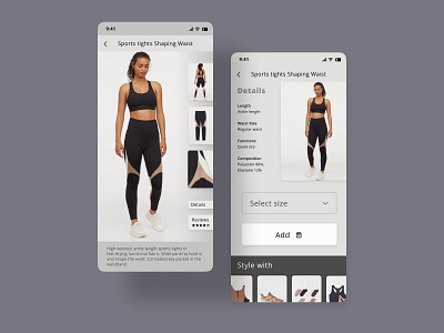 Sportwear online shop concept e commerce e commerce shop figma interface layout mobile mobile design mobile ui ui uiux ux