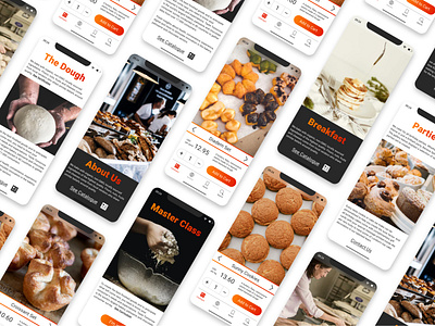 Bakery concept figma interface layout mobile mobile design mobile ui ui uiux ux