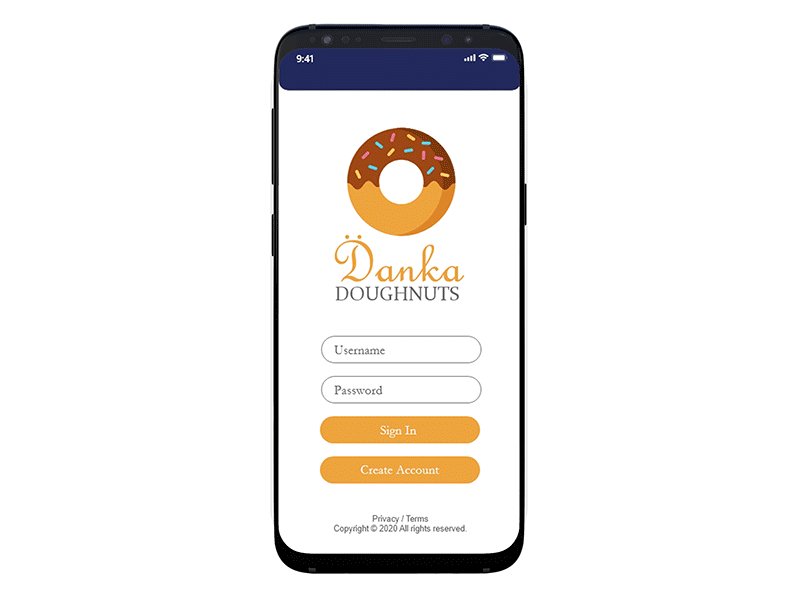 Danka Doughnuts - Order App app branding design doughnuts graphic design illustration typography ui ux vector