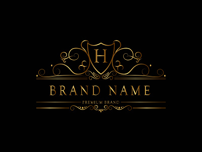 LOGO LETTER H PREMIUM GOLD