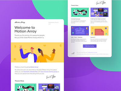 Motion Array - Welcome Newsletter