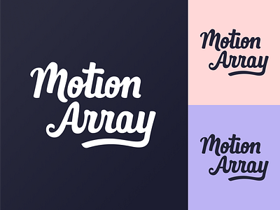 Motion Array - Logo branding clean design flat flow flowy hand lettering identity lettering lettermark logotype m mark minimal script script lettering type typography vector wordmark