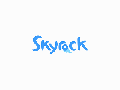 Skyrock Logo blue brand branding children clean custom design flat icon identity lettering logo mark minimal rebranding school typography vector