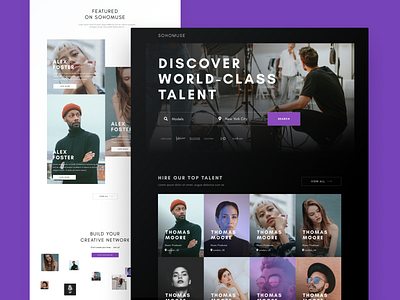 SohoMuse - Talent Landing Page