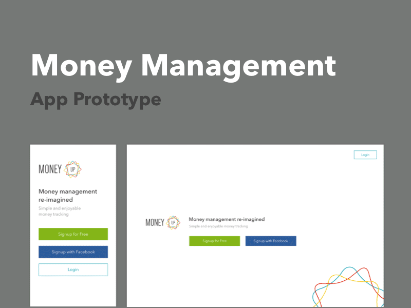 Money Up: A Prototype Case 2d animation app clean design flat gif motion ui vector web website