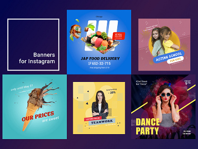 Banners for Instagram adobe photoshop design web webdesign