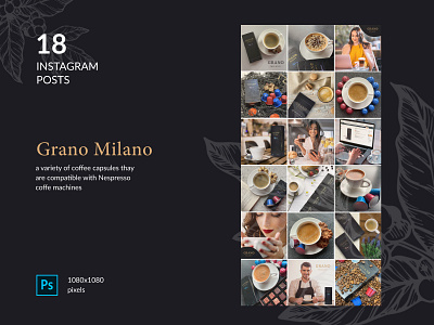 Instagram posts adobe photoshop design food photoshop web webdesign