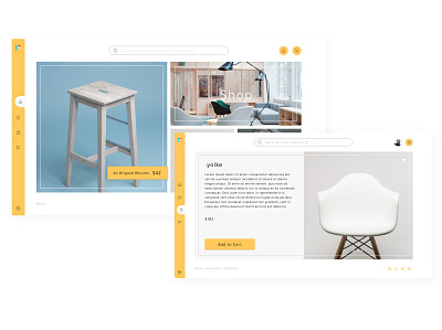 Modern E-commerce Navigation adobe xd app concept design flat furniture interface minimal minimalism minimalist mockup modern navigation swiss ui user experience ux web