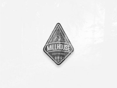 Millhouse Craftworks Logo adobe badge beer branding craft crest design icon icons illustrator logo typography vector xd