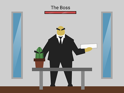 The Boss art illustration vector