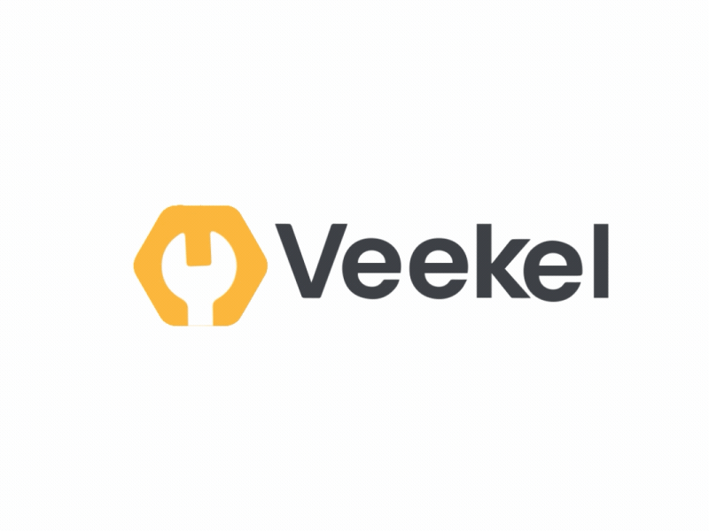 Veekel - Logo Animation 2d 2danimation aftereffects animated gif animation branding design logo logo animation logos morphing motion graphics orange repair ui vector