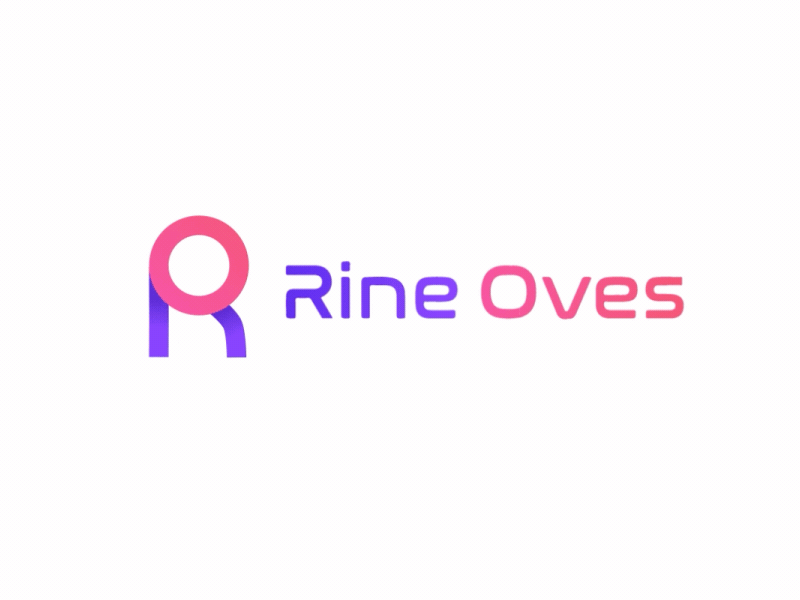 Rine Oves Logo Aniamtion 2d 2danimation aftereffects animated gif animation design gradient logo logo animation ui
