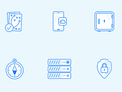 Corporate Security Illustrations business compass design flat icon set icons illustration lock minimal mobile phone safe secure security server shield ui ux vector web