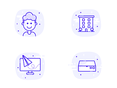 Customer Support - Illustrations business customer delivery email flat icon set icons illustration lines monochrome office ui vector