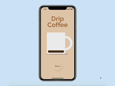 Coffee Brewing Timer animation app design coffee dailyui design timer timer app ui ux web design