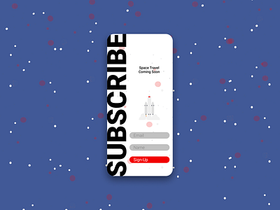 Space Travel - Subscribe Page