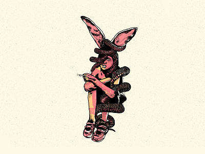 Gummo art bunny design gummo handdrawn illustration kids korine logo metal shirt shirtdesign texture vintage