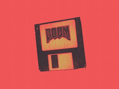 Doom design disc distressed doom hardcore illustration illustrator inspo logo metal texture vintage