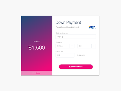 Credit Card Payment UI