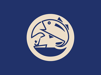 Logo — Migrator Charters badge boat branding fish fishing logo