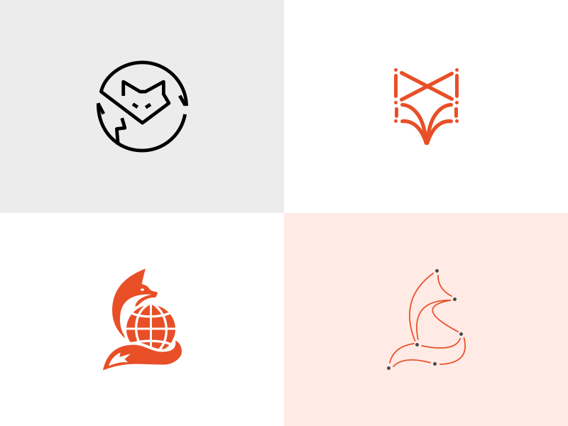 Logo explorations exploration fox logo trade