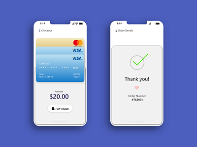 Credit Card Checkout #dailyui app branding credit card checkout design phone simple ui ux xd xd design
