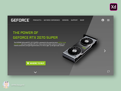 Landing Page for Geforce #DailyUi branding credit card checkout design simple ui ux web website xd xd design