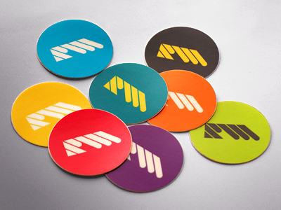 Railsware Stickers branding circle circles colors logo sticker stickers