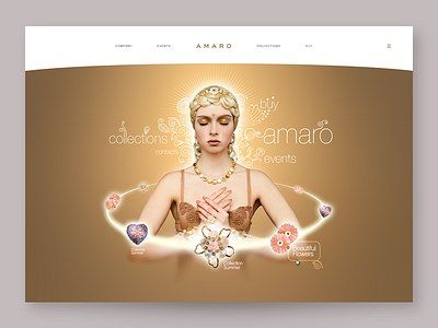 Amaro beauty design girl jewelry model style web web design webdesign website