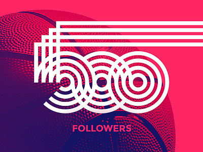 500 Followers! 500 branding design dribble flat followers illustration lettering type typography vector