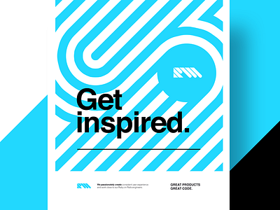 Get Inspired branding design flat icon illustration inspiration lettering poster type typography vector