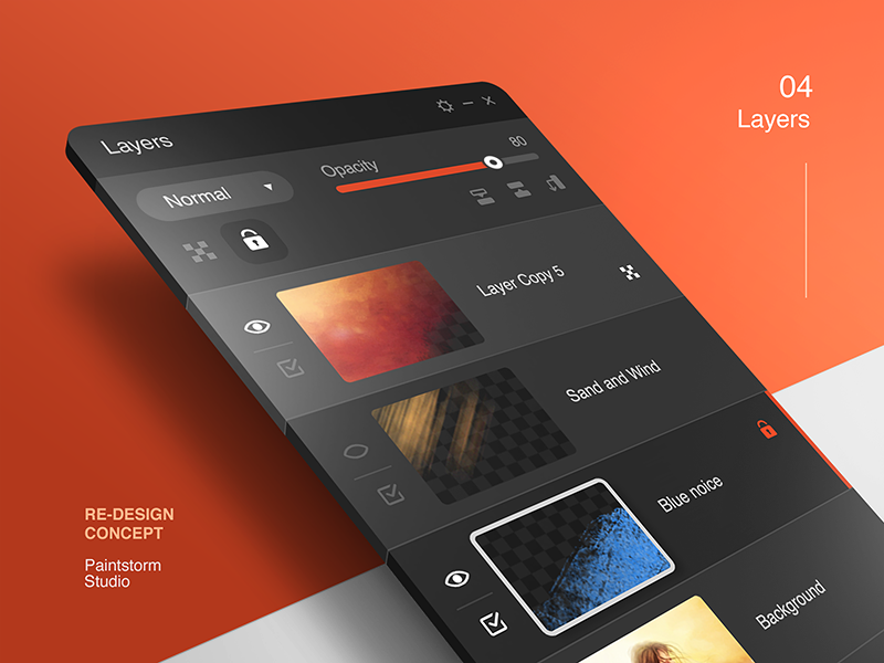Layer design. Paintstorm Studio. Paintstorm.