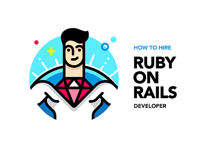 How to Hire Good Ruby on Rails Developer branding design engineer flat icon icons illustration lettering ruby tutorial typography vector